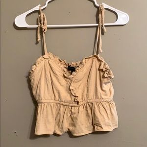 AE Ruffled Peplum Crop Top